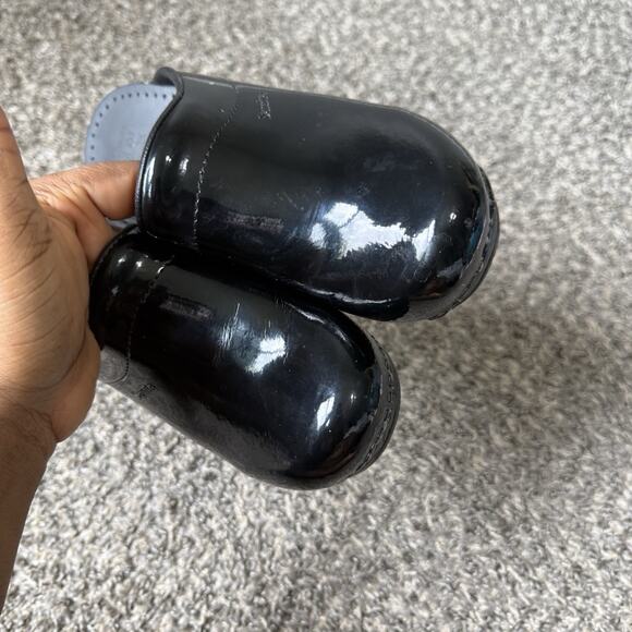 Sanita Slip On Clogs Mule Shoe Black Patent Leather Size 37 US 6.5-7 Comfort - Picture 7 of 12